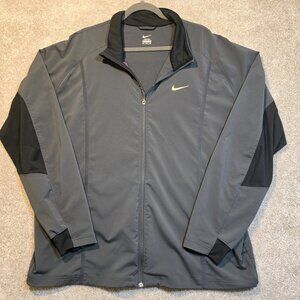 Nike Roger Federer Jacket Lightweight Pockets Gray Black Full Zip Tennis Men XXL